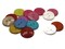 15 24mm Mixed Color Flat Round Plastic Two Hole Buttons